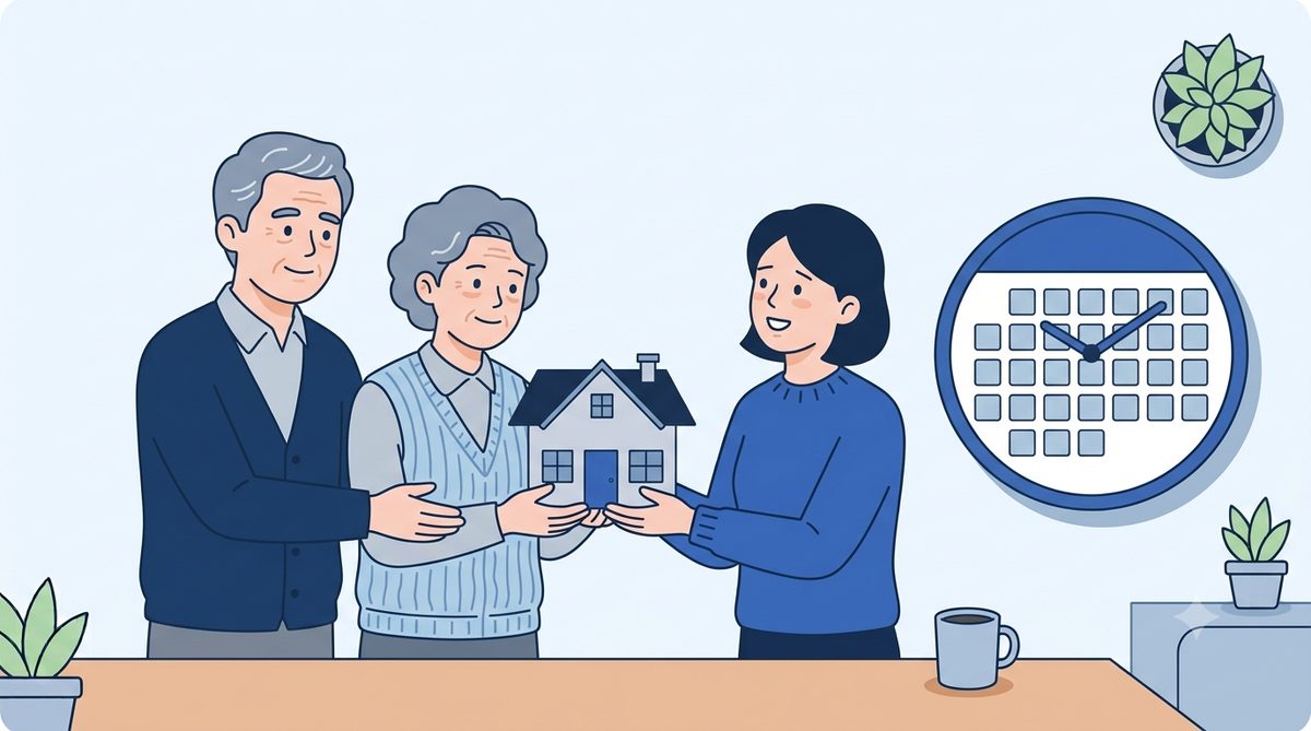 증여 감정평가의 평가기간과 타이밍을 달력으로 표현한 개념도