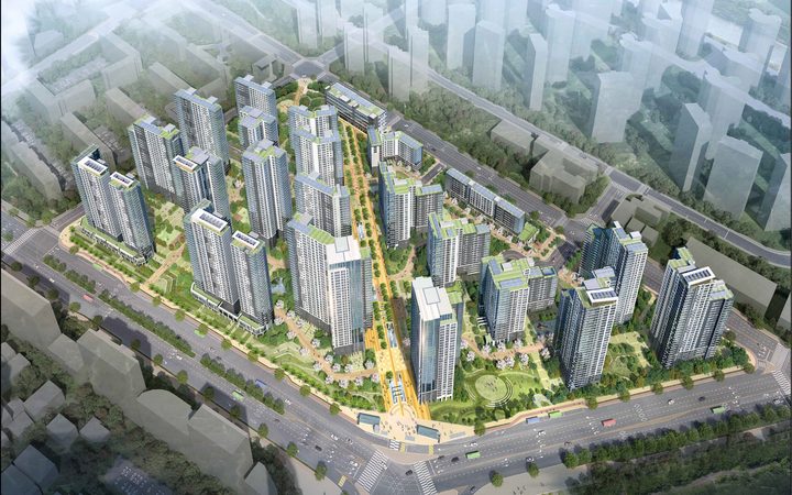 잠실 대규모 재건축 단지 조감도